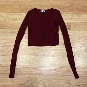 COTTON CITIZEN CROPPED CARDIGAN TOP